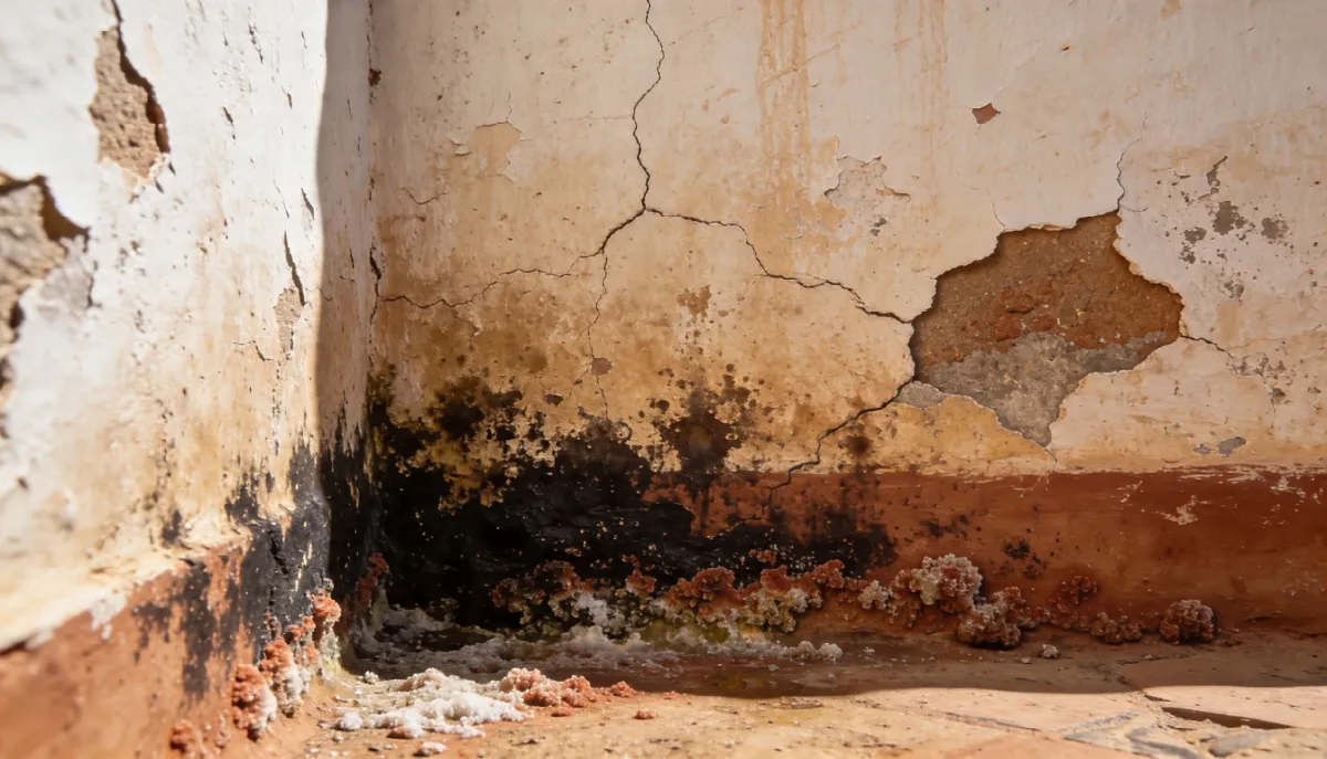 Mur affecté par l’humidité à Tanger